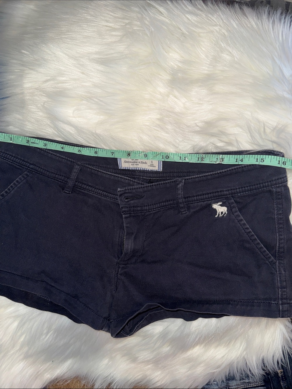 Abercrombie & Fitch Dark Navy Women's teen girl cotton twill Shorts size 6